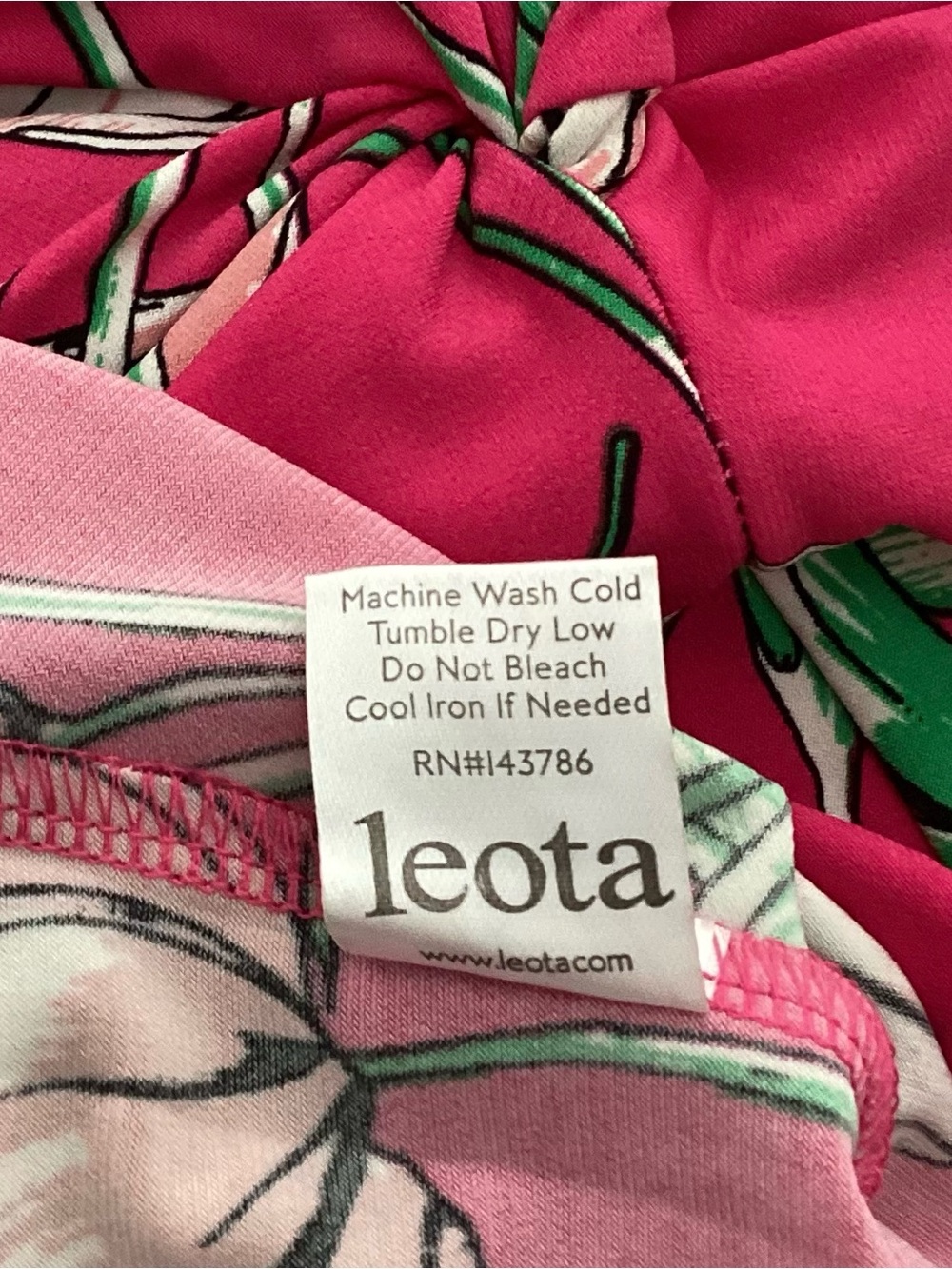 Leota Ladies Pink Floral V-Neck Dress Size L - Picture 11 of 13